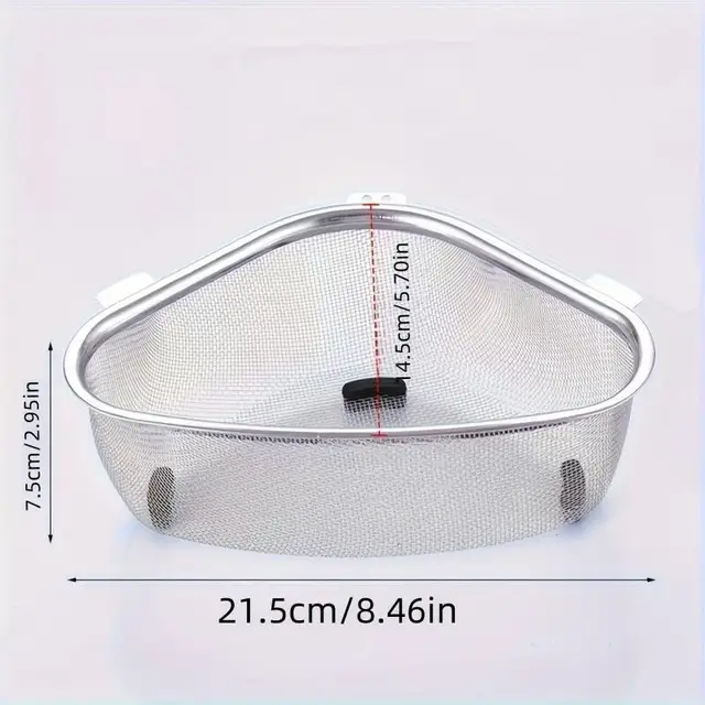 Stainless Steel Sink Strainer Basket Leak-proof, Mesh Storage for Produce, Easy to Clean, Corrosion Resistant & Durable. 6