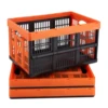 SucceBuy 45L 3/6 Pack Plastic Collapsible Storage Basket Folding Bins with Handles Stackable Containers for Clothes Grocery Toys
