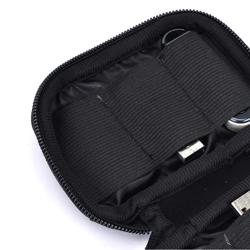 Neoprene Organizer Bag for U Disk Travel Portable Storage Flash Drives Protective Holder USB Zipper Dustproof Shockproof Case