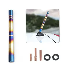 

4.9" Auto Aluminum Alloy Carbon Fiber FM AM Radio Car Aerial Antenna Burned Blue