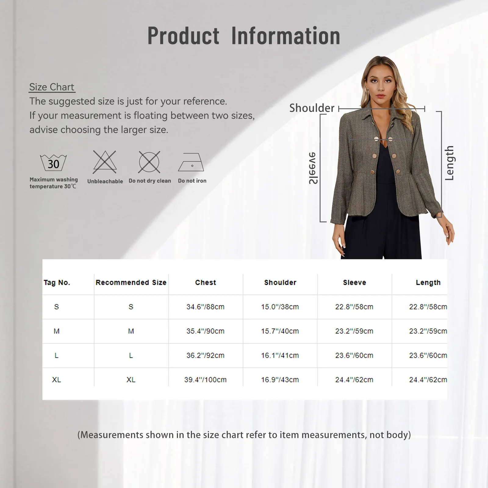 Womens Elegant Blazer Jacket Turn-Down Collar Long Sleeve Ruffle Peplum Outerwear Coat Work Office Casual Shawl Blazer Jacket