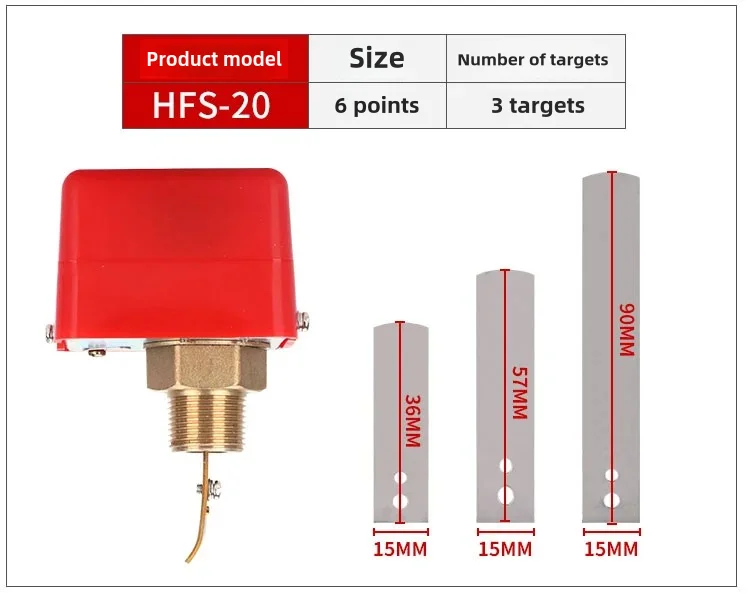 G1/2 HFS-15 Target Flow Controller Paddle Flow Switch SPDT Stainless Steel Liqui
