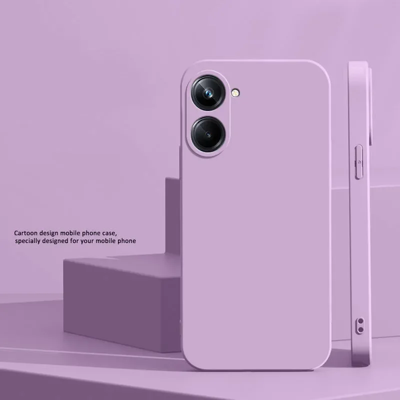 Fashionable Soft Silicone Shockproof Bumper Solid Color TPU Back Cover