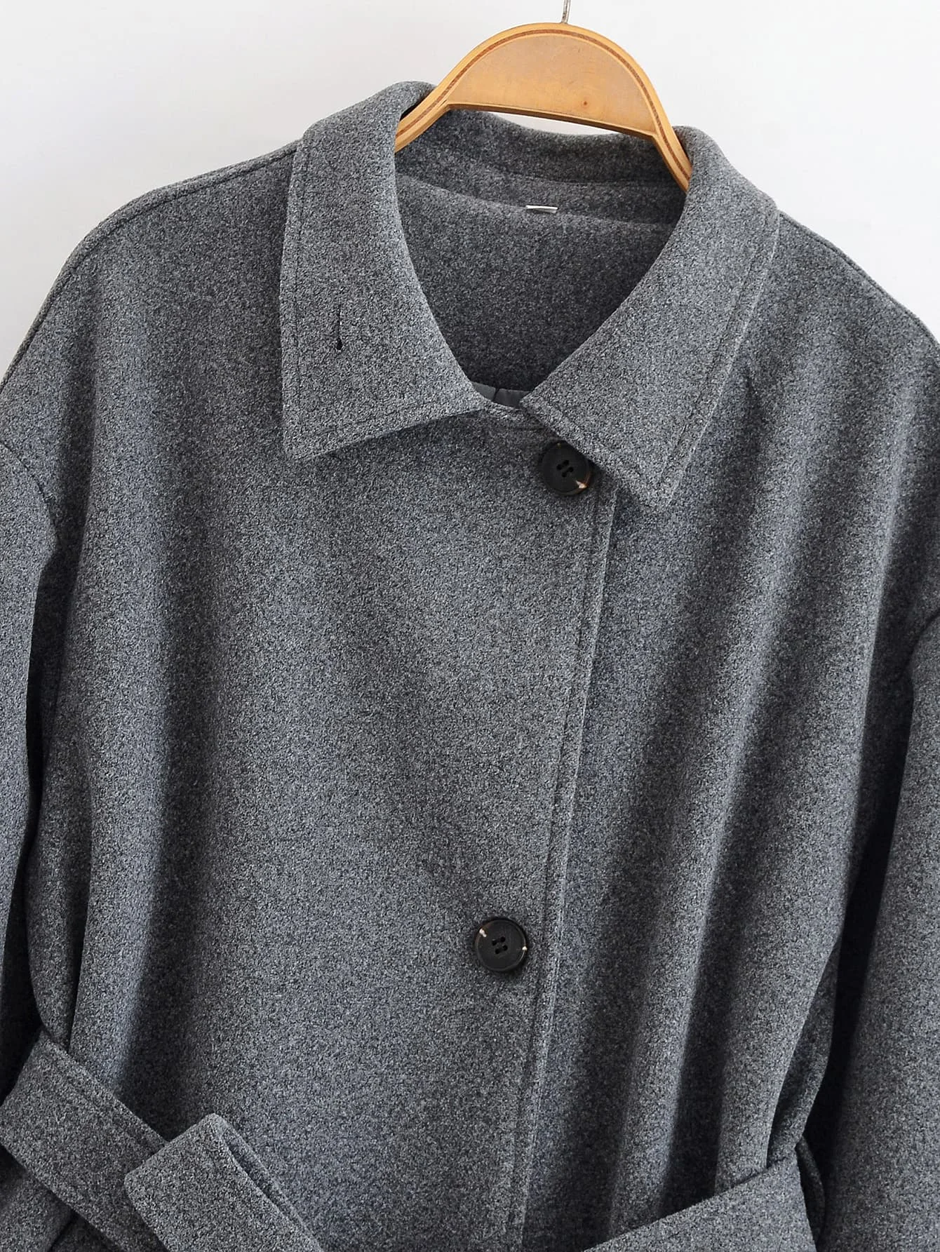 Women Autumn Winter Wool Coat Fashion Commute Casual With Belt Jackets Female Retro Long Sleeve Button Slim Streetwear Outerwear