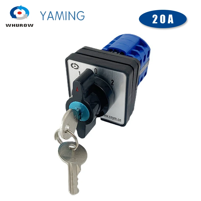 Interruptor de leva con cerradura de llave YMW26 LW26 20YS2/3, tres 20A contacto plateado, 3 polos, Selector Rotativo eléctrico|switch watch|switch antennacam plastics - AliExpress
