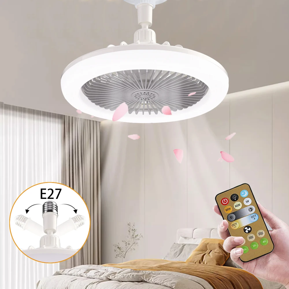 실링팬 알렉사-스마트 홈 모던 Led 천장 조명, 거실, 침실, 러스터 Led 천장 조명, 화이트, 블랙 led 천장 조명 기구 10 조명이 있는 무소음 LED 천장 팬 램프, E27 컨버터 베이스, 침실 거실용 원격 제어, 30W