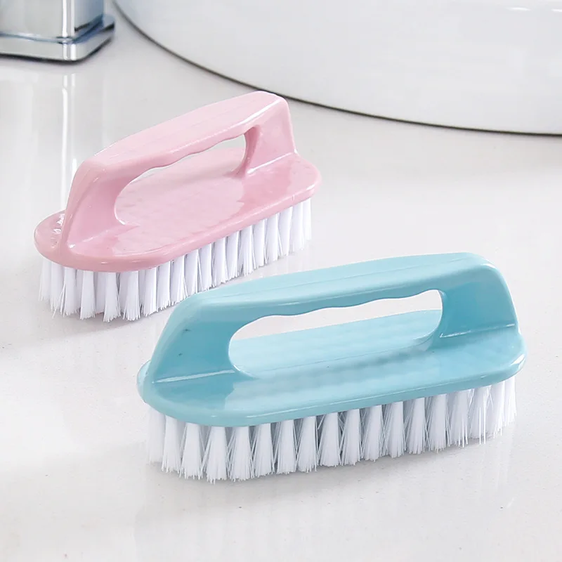 1PC Stiff Bristle Shoe Wash Plastic Brush Multi-functional Household Hand-held Cleaning Brush Laundry Bathroom