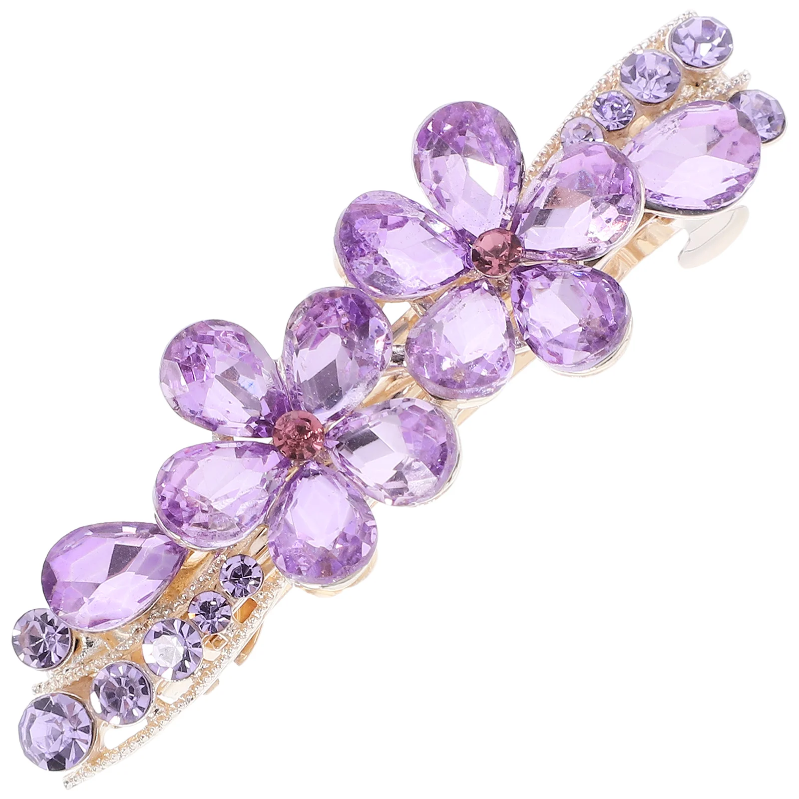 

Rhinestone Hair Clip Rhinestones Barrettes for Women Clips Formal Thin Temperament Sparkly Bridal Accessories Tiara