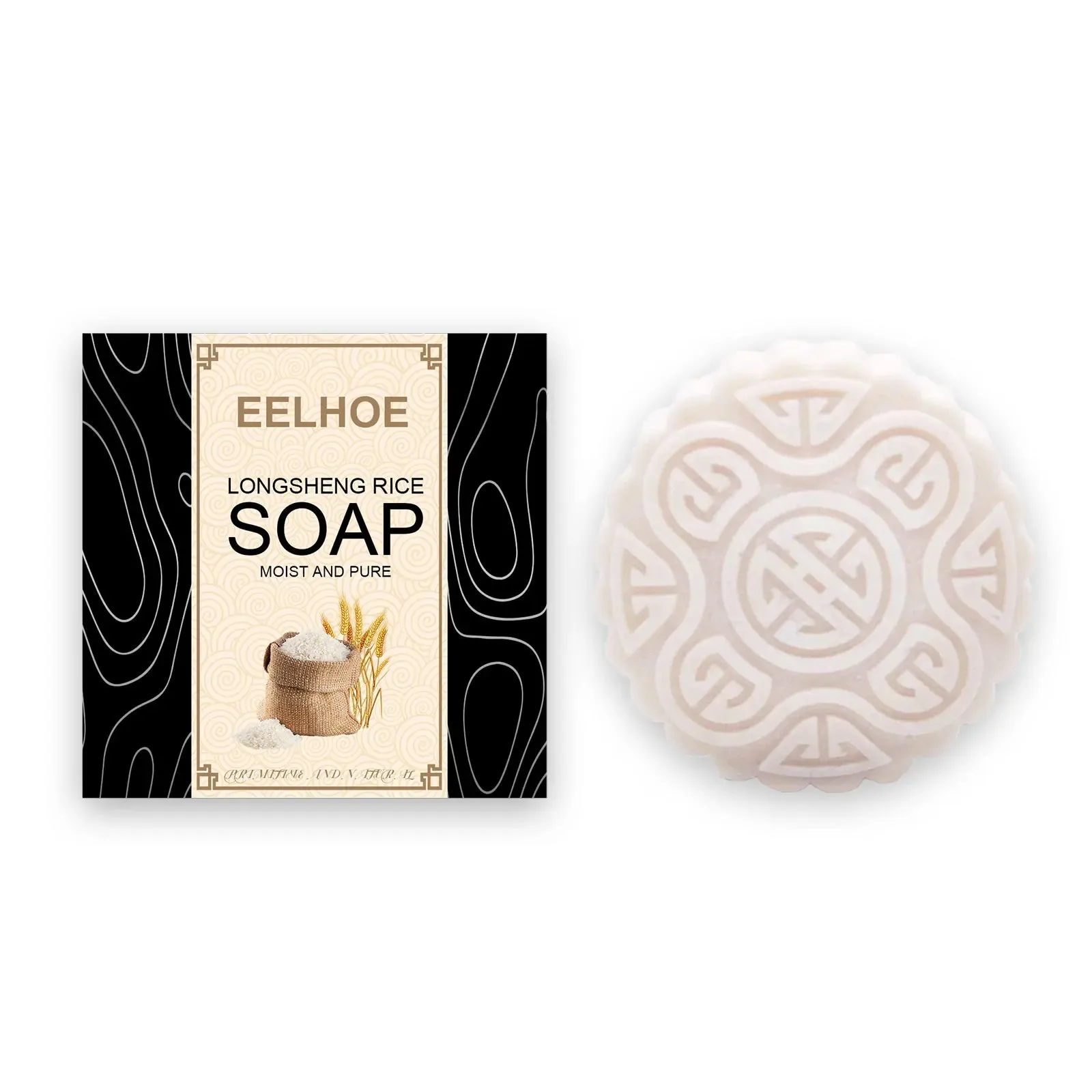Shampoo al sapone di riso Ingredienti naturali realizzati a mano Shampoo sapone all'acqua di riso per la crescita dei capelli lisci ricci ondulati cura della perdita dei capelli_voghion.com