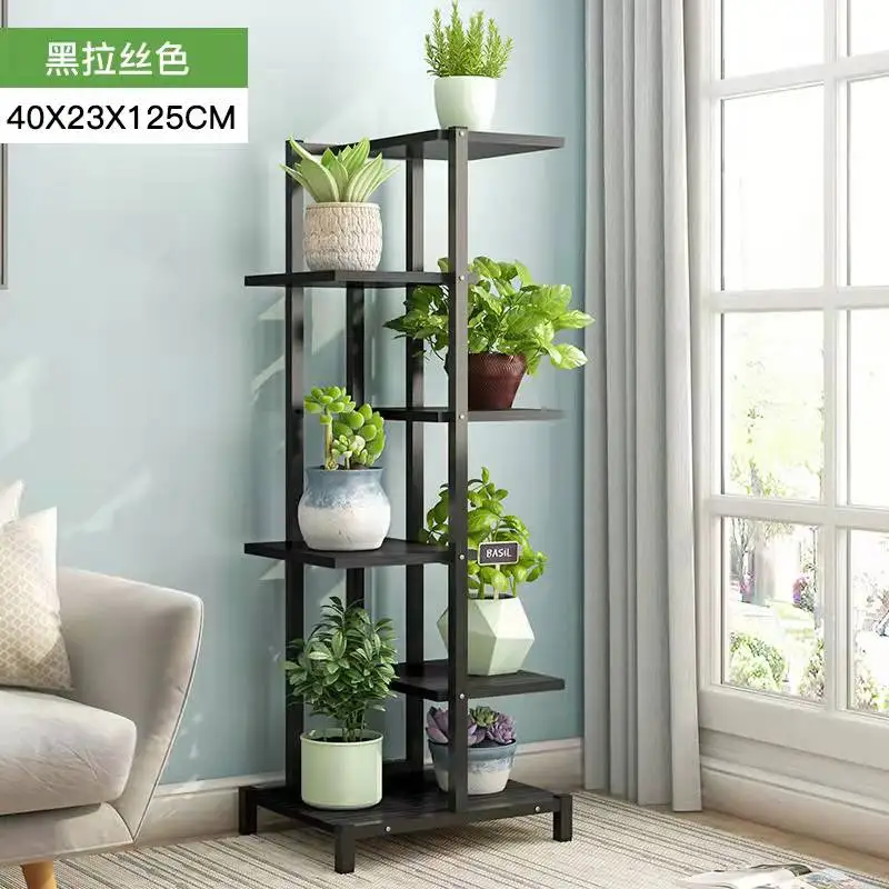 4/6 layers Flower rack Household balcony shelf Living room wood flower pot stand indoor balcony stand planter wood