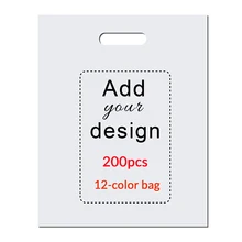 

Custom Merchandise Bag with Die Cut Handle Personalized Party Gift Retail Shopping Plastic LOGO Promotion Packaging