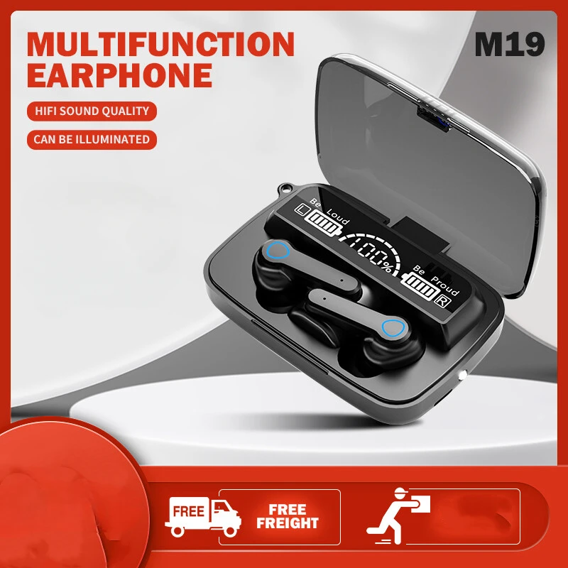 TWS-наушники M19 с поддержкой Bluetooth 5,3 и сенсорным экраном