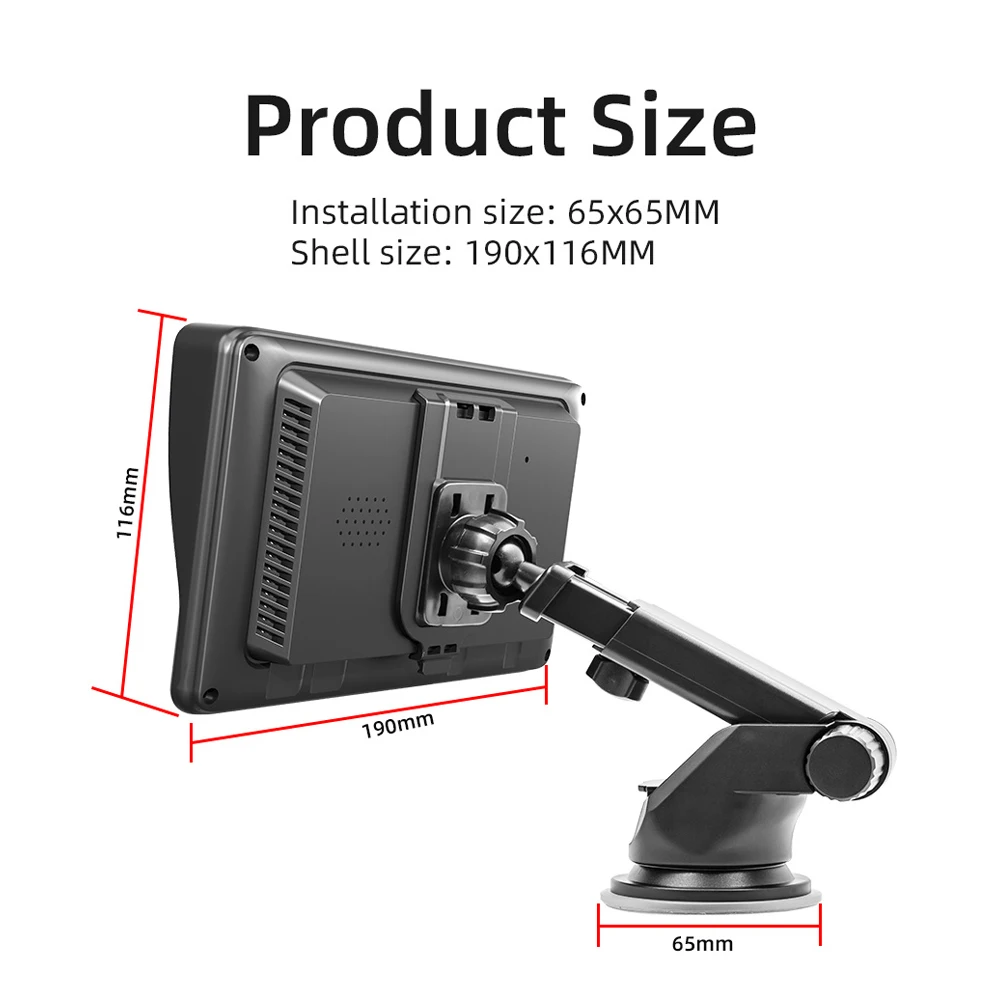 7 Inch Car Stereo MP5 Player BT Hands-Free Calling FM Radio Support Carplay Android Auto Phone Link Reversing Assist Dual USB