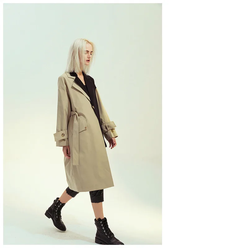 2024 Vorfrühling Britischer Retro-Stil Patchwork-Farbe Asymmetrische personalisierte Trenchcoat-Anzugjacke_voghion.com