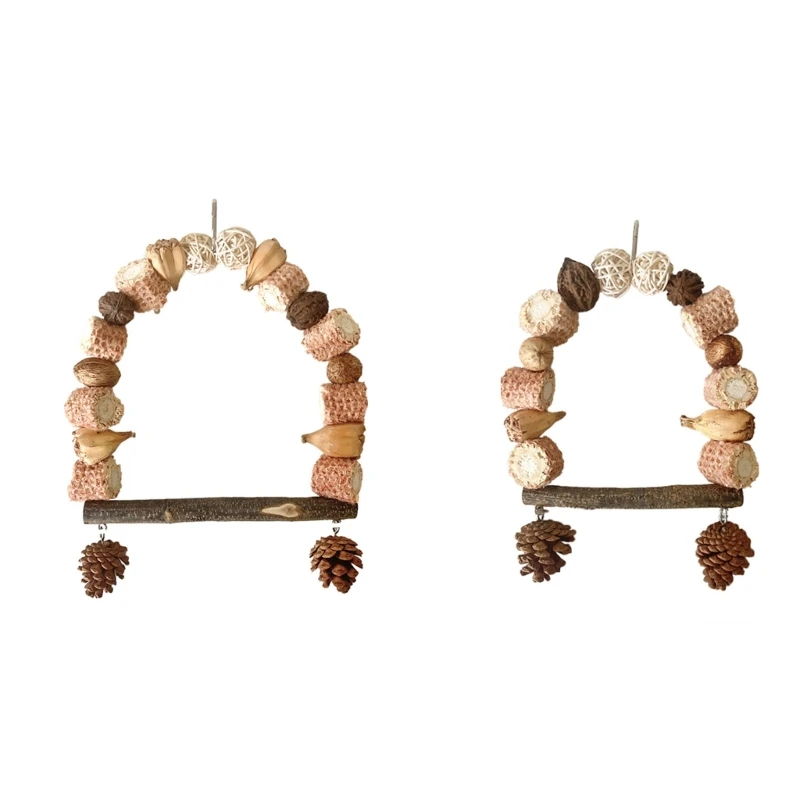 

Pet Bird Playstand Toy Bird Cage Hanging Swing Swing Bird Standing Perch Climb Swing Toy for Cockatoos 667A