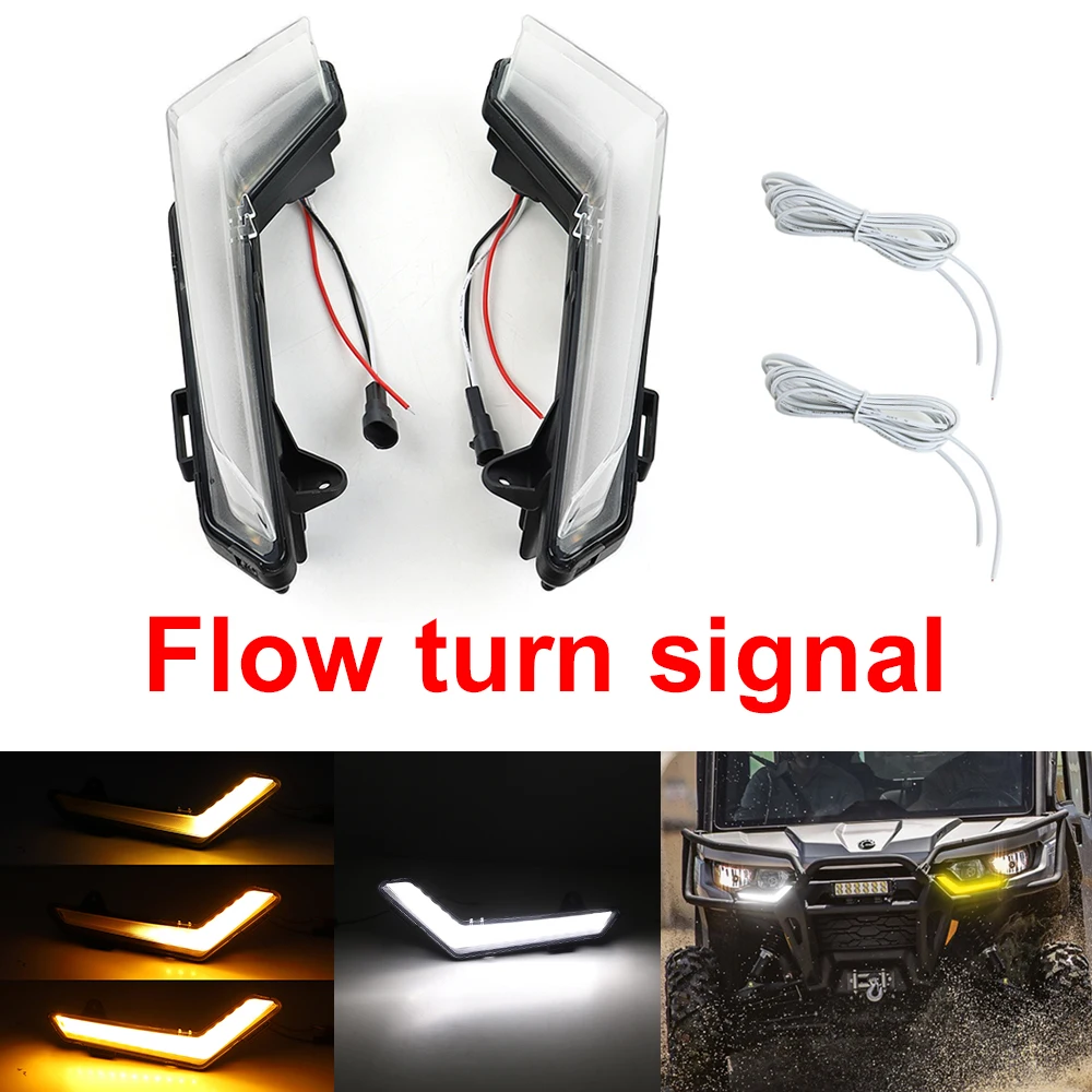 Akmties LED Signature Auxiliary Lights For Can-Am Defender 2020+ – Turn Signal Compatible