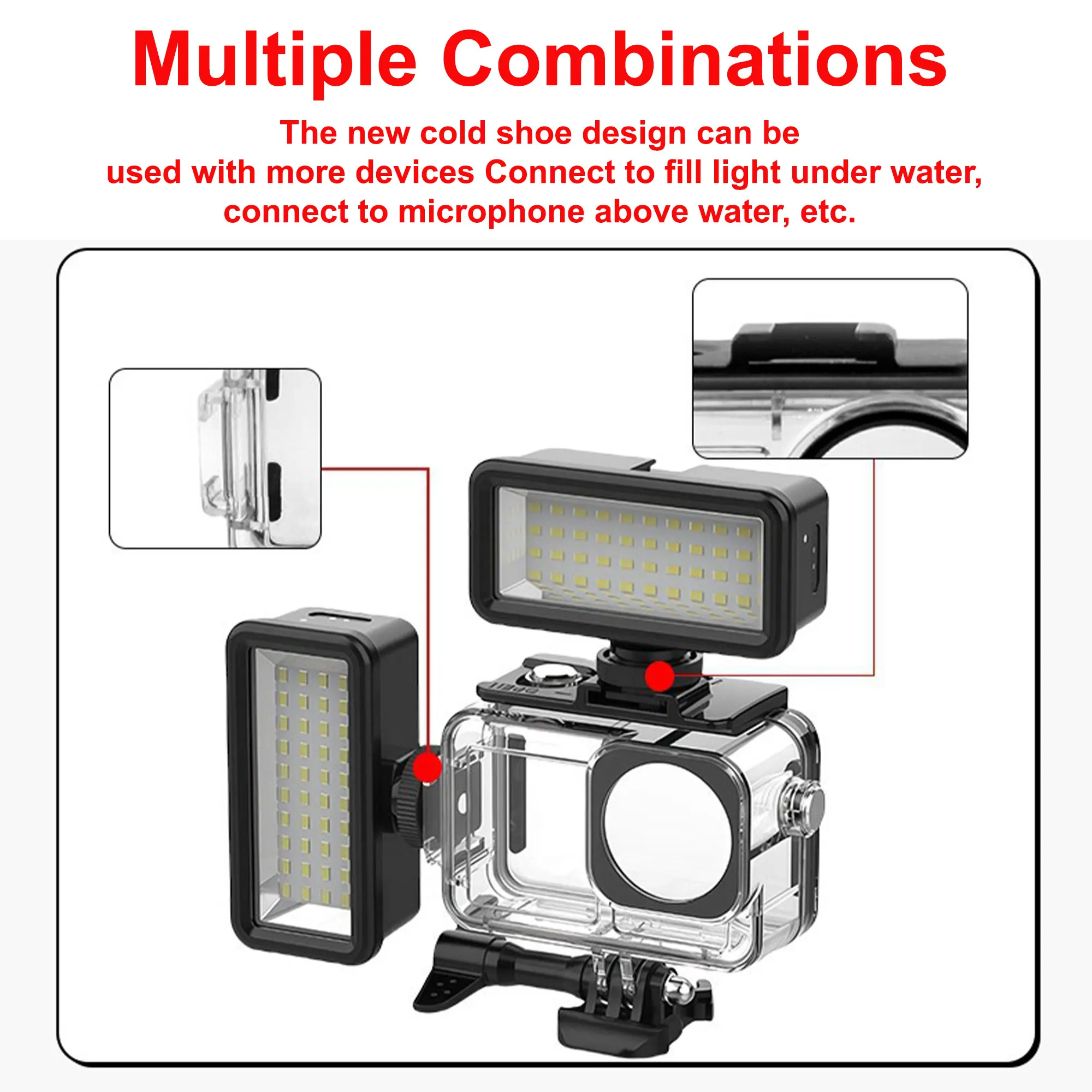 Durable 196FT Waterproof Diving Case for Action Cameras - Ideal for Snorkeling and Underwater Adventures