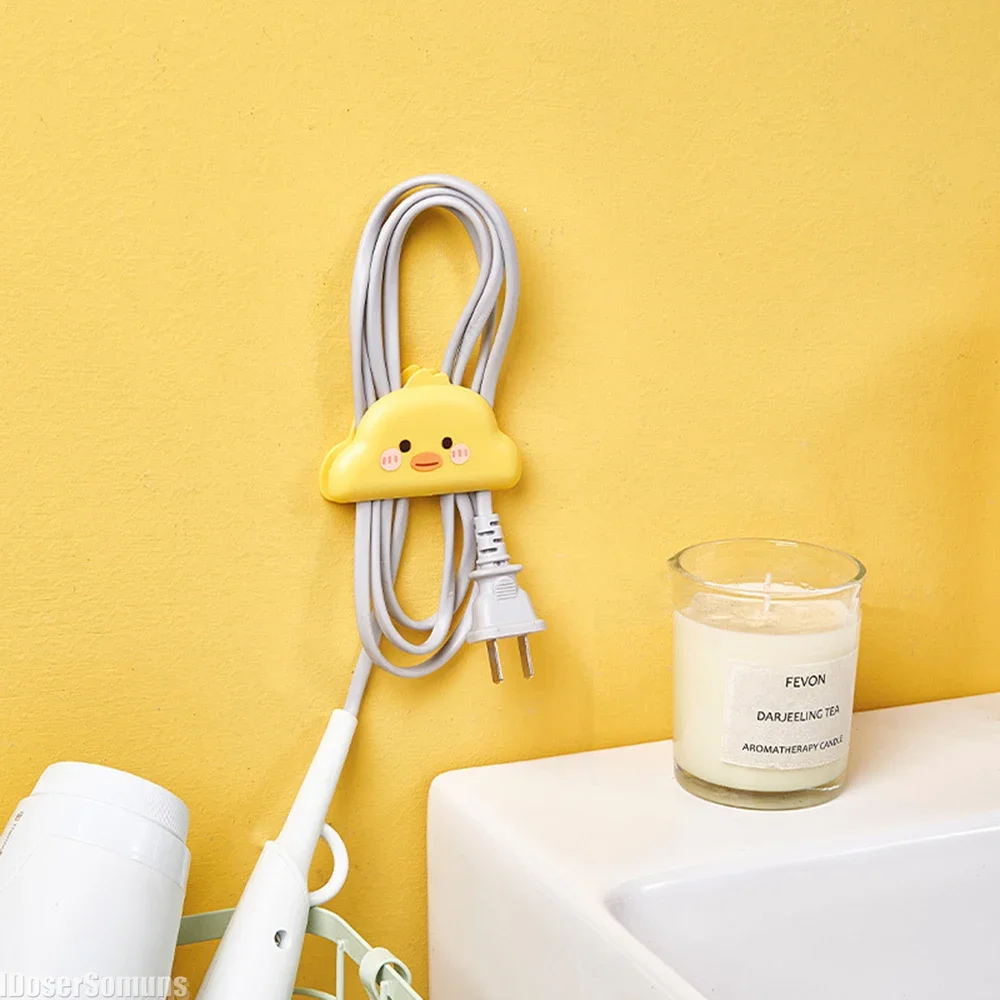 

4PCS Kitchen Appliance Cable Storage Household Rice Cooker Wire Storage Punch-free Holder Dual Card Slots Power Cord Organizer