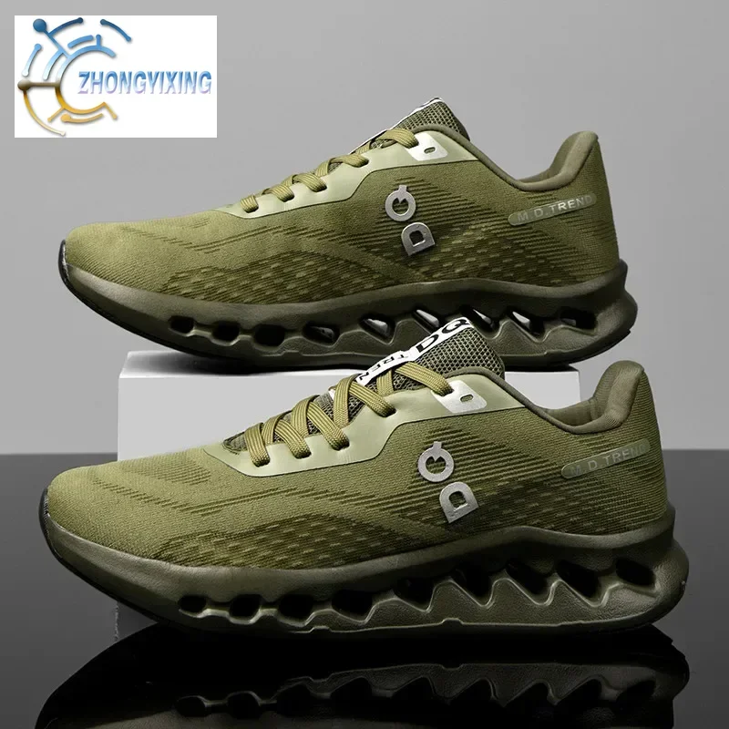 Homens esportes de luxo tênis casuais malha correndo verão plataforma leve moda basquete sapatos caminhada para homem cesta homme 4