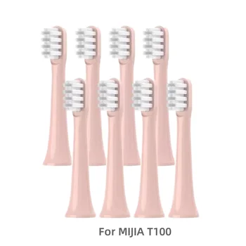 8PCS Toothbrush Replacement Heads for Xiaomi Mijia T100 Mi Smart Electric Toothbrush Replacement Head White/Pink