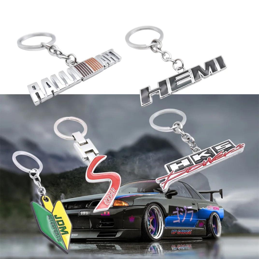 Car Metal Jdm S Hemi Hks Logo Keychain Keyring Key Ring Holder For Car