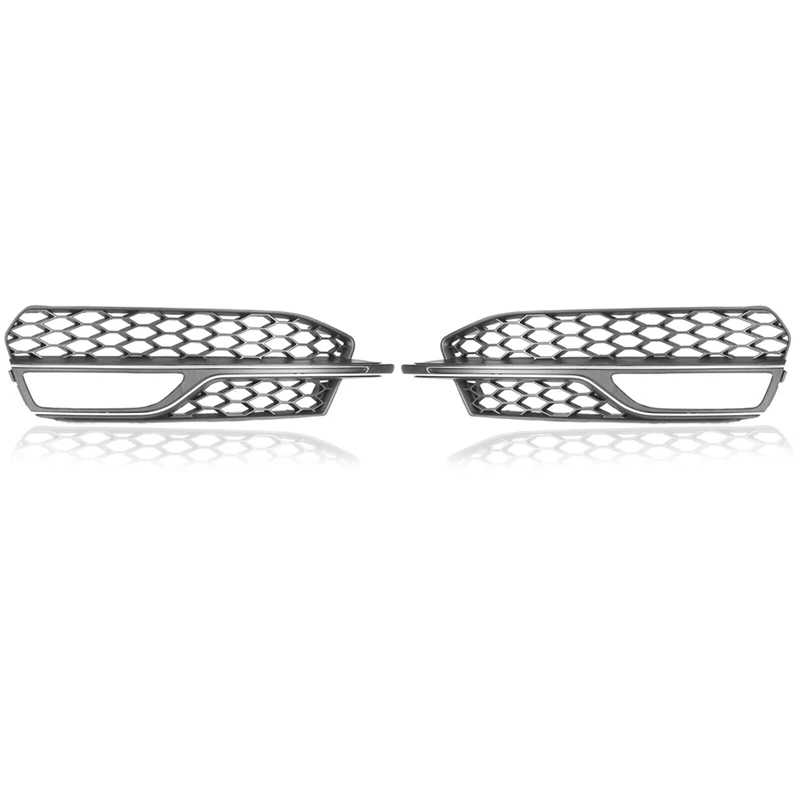 

2PCS Replacement Parts Fit For A3 S Line 2013-2016 S3 Car Fog Light Cover Lower Bumper Grill Grilles