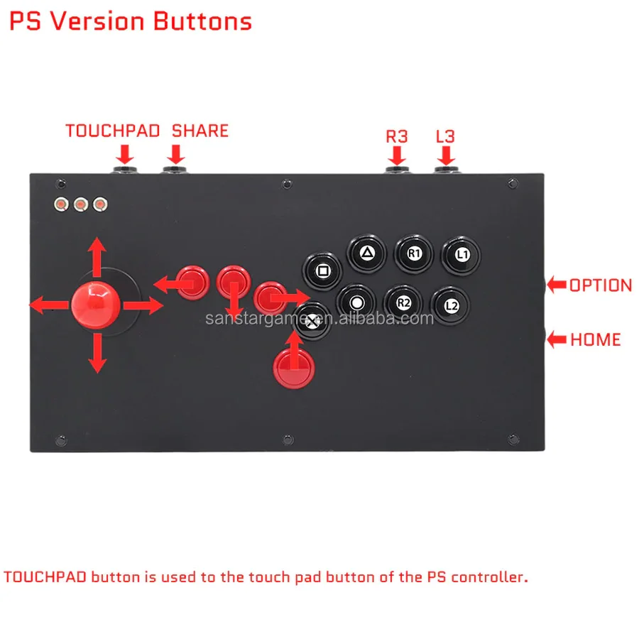 Controle Hitbox Arcade Fighting Stick Computer Mobile Game Console