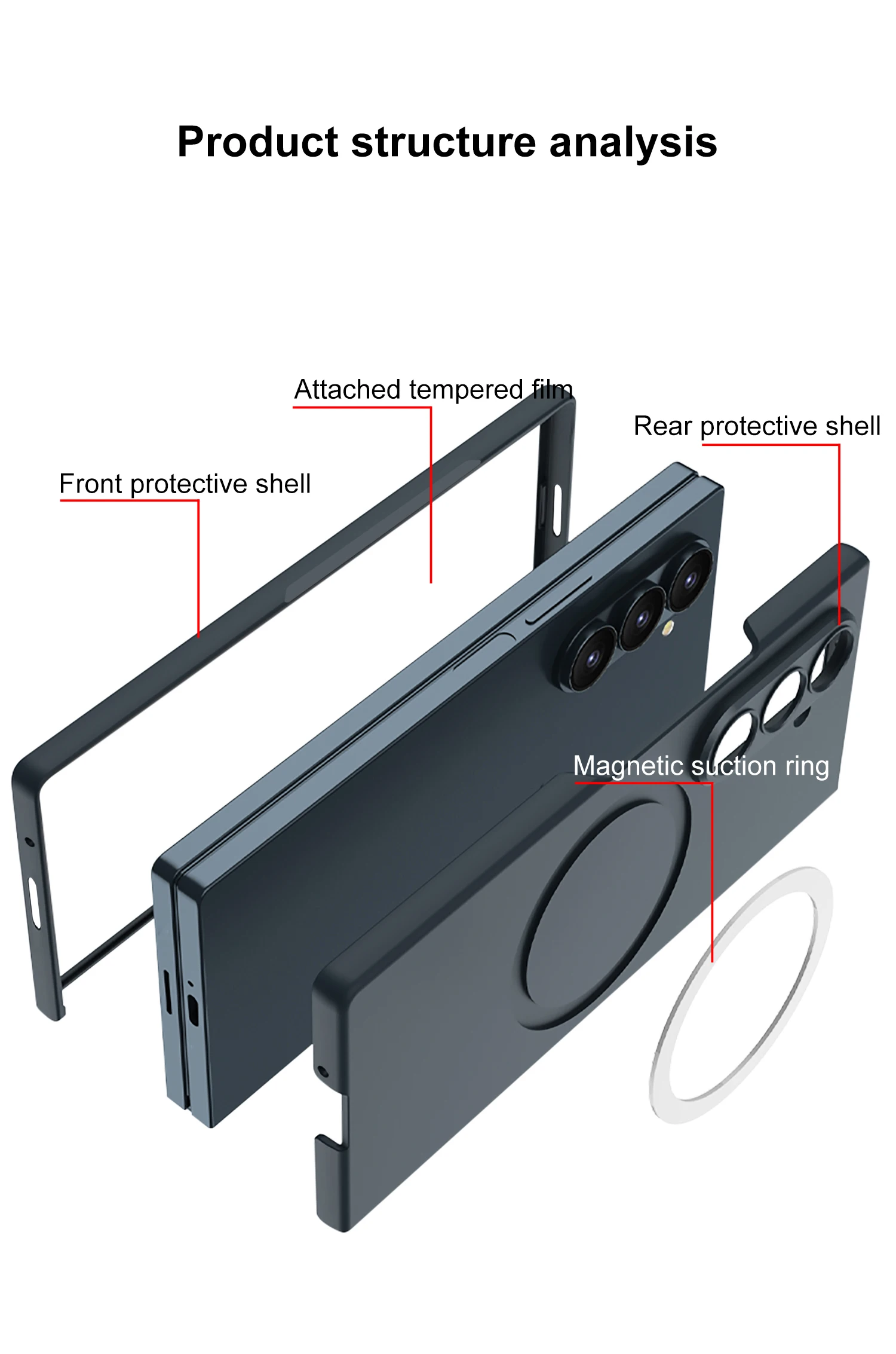 Ultra-thin Armor Plastic Case For Samsung Galaxy Z Fold 7 With Screen Protector