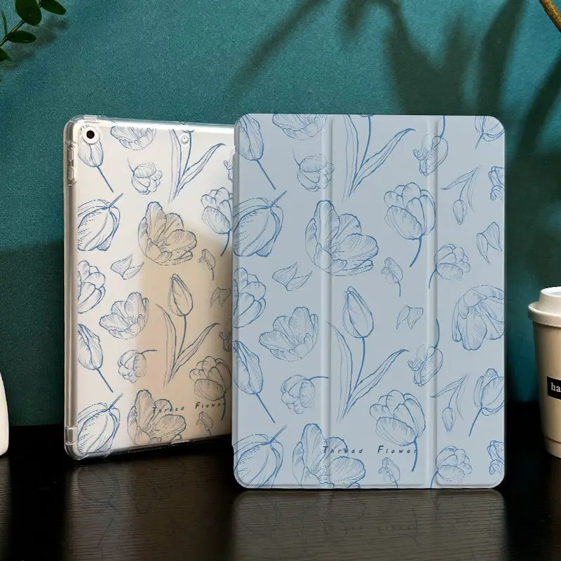 Blue Flower iPad Protective Case by Case  Accessories