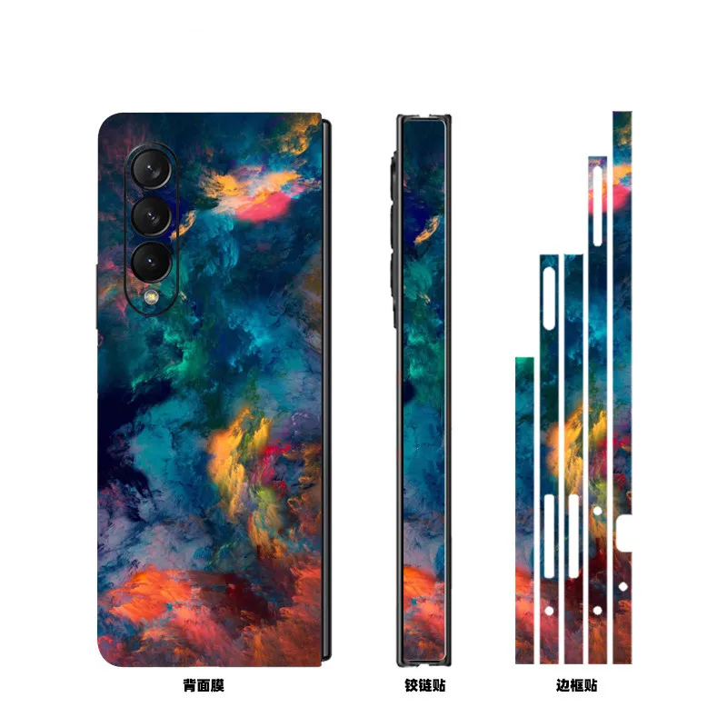 

Colorful 3M Cartoon Anti-Scratch Sticker For Samsung Galaxy Z Fold5 4 5G Back+Side Protective Film For Z Fold 4 5G Decal Skin