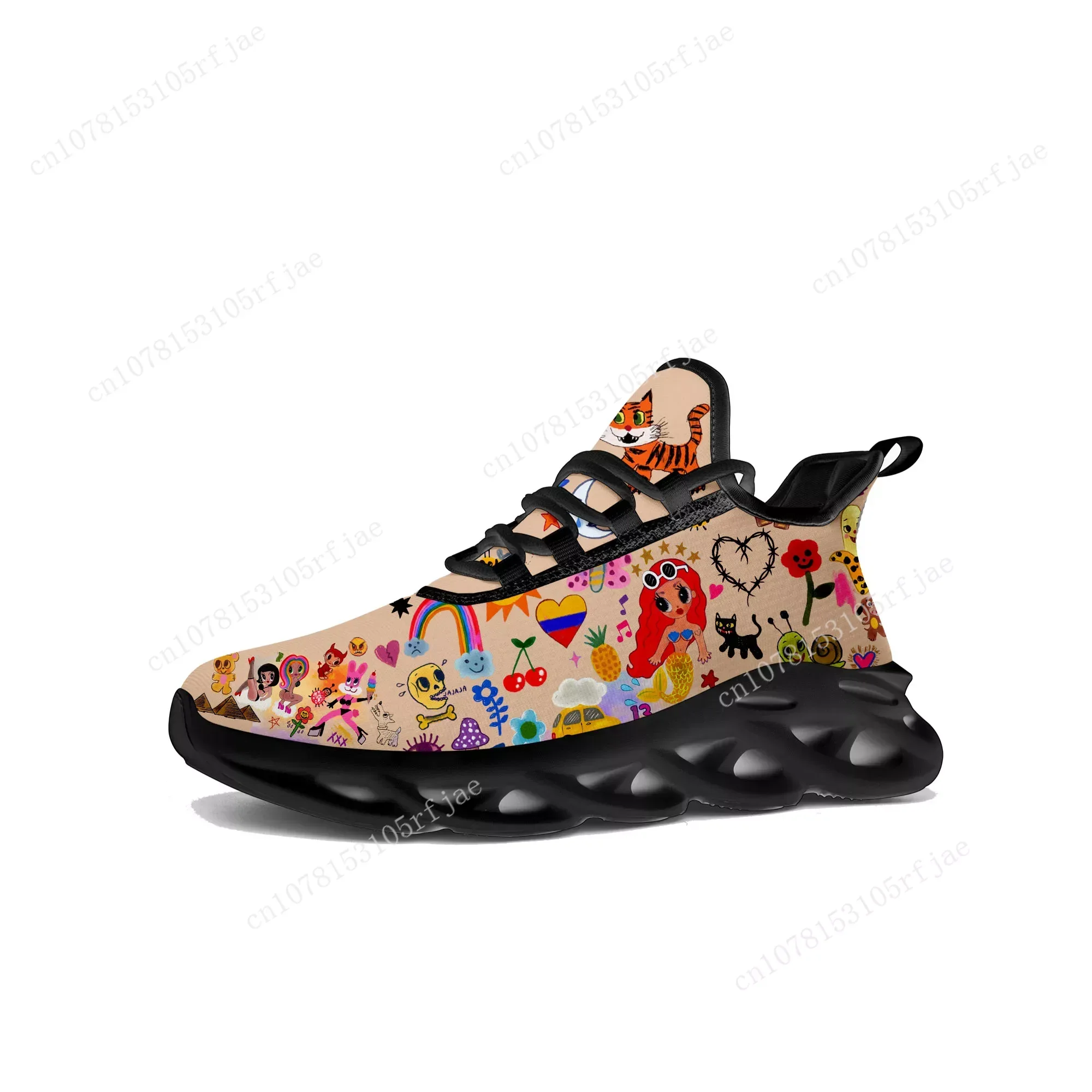 Manana Sera Bonito Flats Sneakers Mens Womens Sports Running Shoes Quality Sneaker Lace Up Mesh Footwear Tailor-made Shoe Black