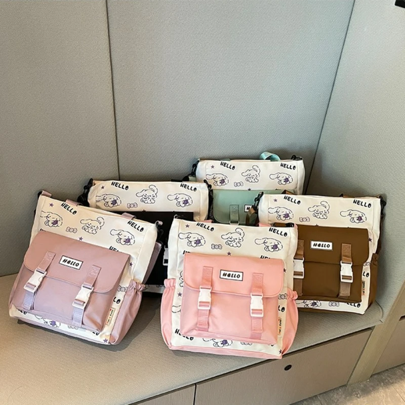 Sanrio handbag for schoolgirls, large capacity, fashionable and cute crossbody bag, casual and versatile shoulder bag for women