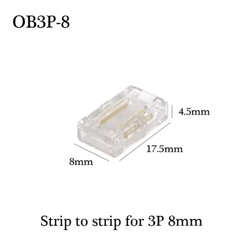 COB LED Wire Connector 5 8 10mm Connection Solderless Mini Buckle FCOB RGB CCT LED Strip Lights 2 3 4 Pin No Dark Area Connector - Image 12