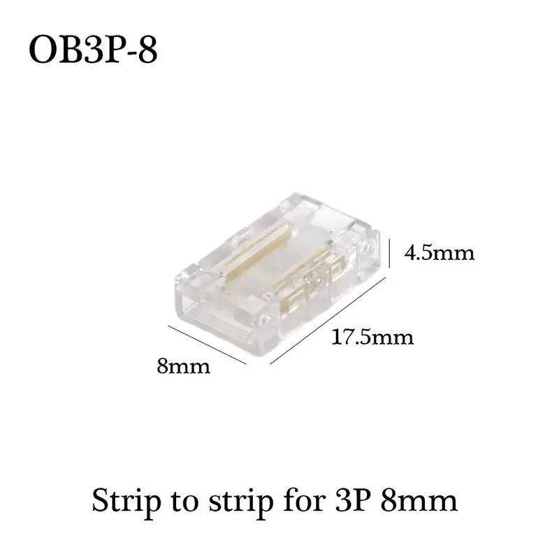 COB LED Wire Connector 5 8 10mm Connection Solderless Mini Buckle FCOB RGB CCT LED Strip Lights 2 3 4 Pin No Dark Area Connector - Image 12