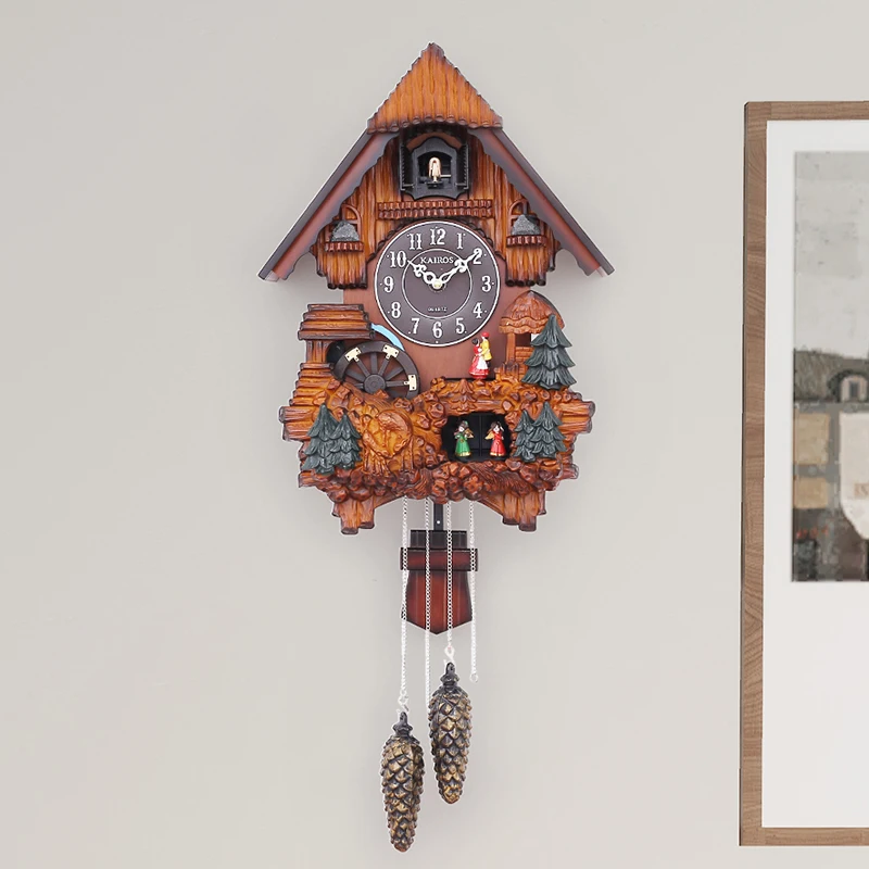 

Cuckoo Wall Clock Creative Children's Room Living Room Quartz Clock Music Hourly Chiming Clock Swing Creative Sweet Clock