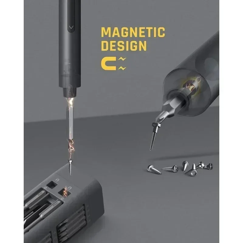 Fanttik E1 MAX 3.7V Mini Electric Screwdriver, Precision Electric Screwdriver, 50-in-1 Magnetic Bits, Max 3 N.m,Magnetic Storage