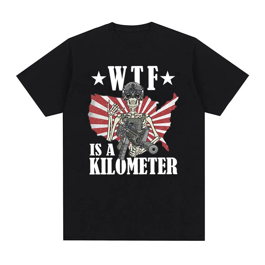 

Забавные футболки WTF с рисунком километра, Мужская готическая ретро футболка с коротким рукавом, футболки большого размера из 100% хлопка, уличная одежда