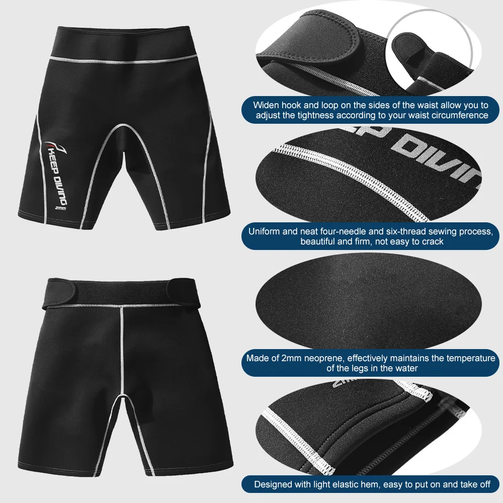 Neoprene Wetsuits Shorts Diving Wet Suit Trunks for Swimming Aerobic Surfing Snorkeling Sauna Sweat Size S-XL 2mm