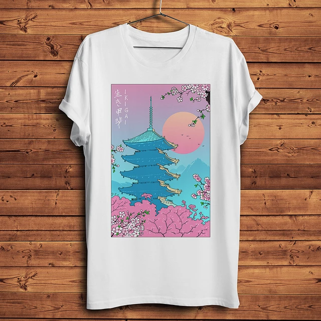 Ukiyo-e Japanese Shirts Sun Cherry Blossom Unisex Jersey 