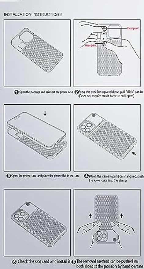 Aromatherapy Phone Case Anti-Scratch Protective Cover Cases Aviation Metal Cooling Simple Shell for iPhone 14 13 12 15 Pro Max