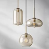 Modern loft hanging Glass Pendant Light industrial lustre decor Lights Fixtures E27/G9 for Living Room Kitchen Restaurant Lamp 1