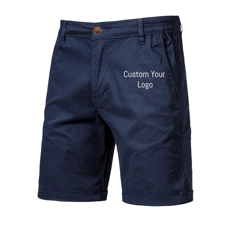 Summer New Cotton Casual Shorts Men Straight Slim Five Trousers Large Yards Solid Colour Sweatpants