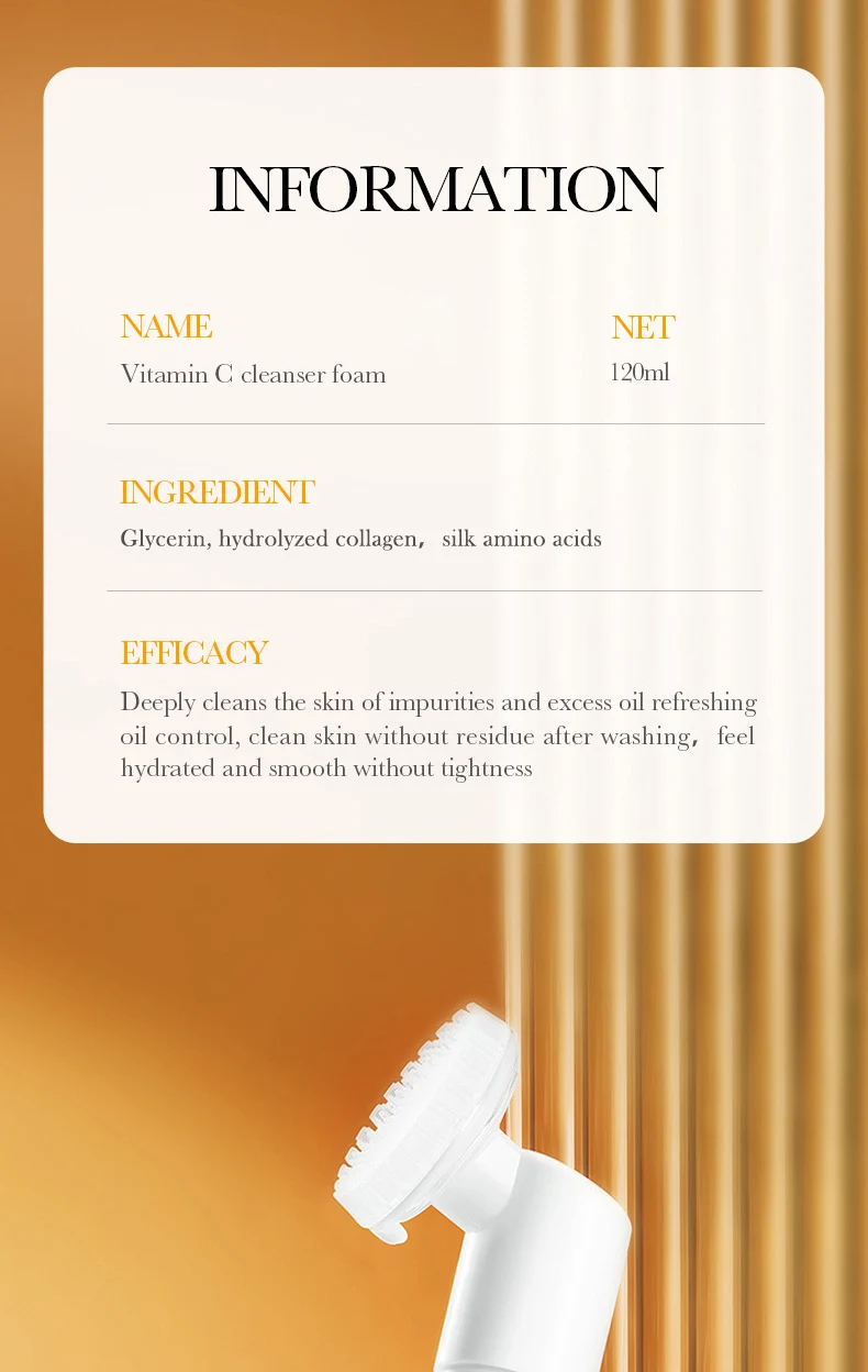 Saoder Vitamin C Face Wash Foam Cleansing Mousse For Bright Skin_voghion.com