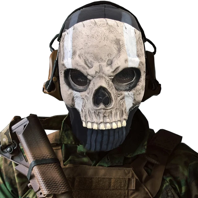  VEVEL Unisex Ghost Skull Mask Full Face Skeleton Scary Mask  Outdoor Sport War Game Halloween Cosplay (One size, Full Face Mask) :  Clothing, Shoes & Jewelry