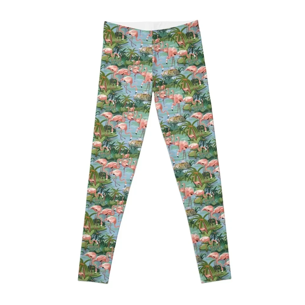 

Flamingo Lagoon Vintage Style Paint by Number Leggings sports for gym Women sports for physical Womens Leggings