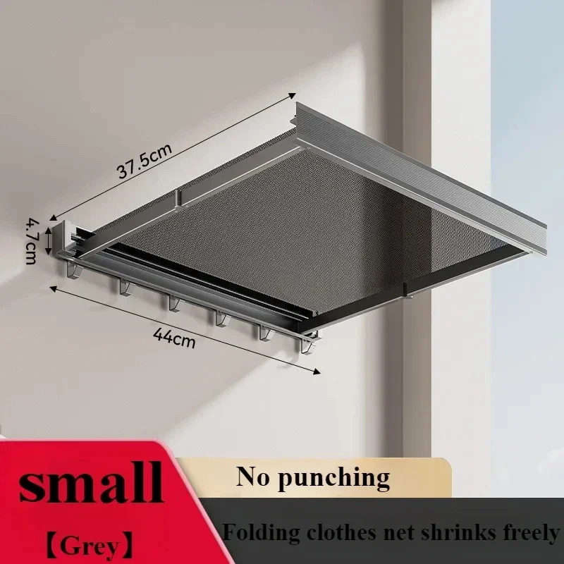 Складна настінна полиця з високою несучою здатністю Сітчастий стелаж для зберігання Висувна сітка для сушіння з гачком Портативний органайзер для ванної кімнати