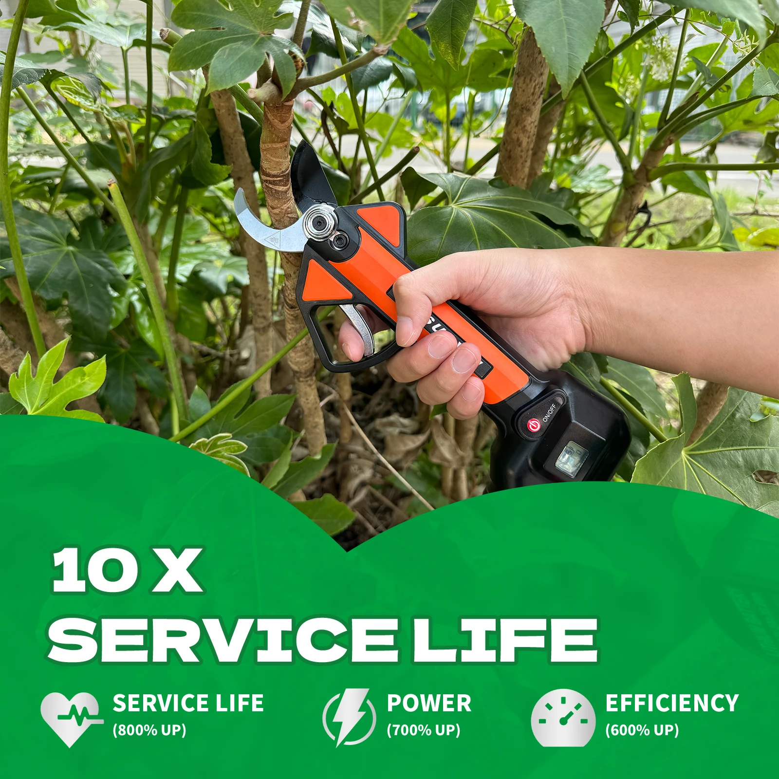 16.8V 30mm Cordless Pruner Lithium-ion Pruning Shear Efficient electric scissors Bonsai Electric Tree Branches  garden tools M30 6