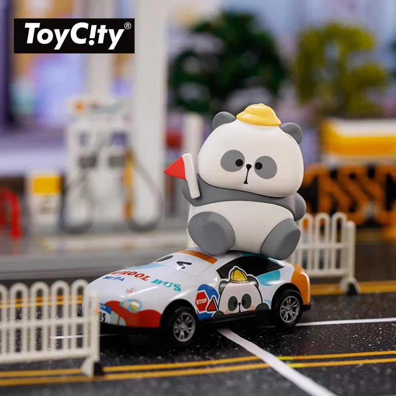 

Toy City New Arrival Mr.Pa Car of Easy Career Series Cute Panda Blind Box Collection Mystery Box Gift Toy Car Children Gift