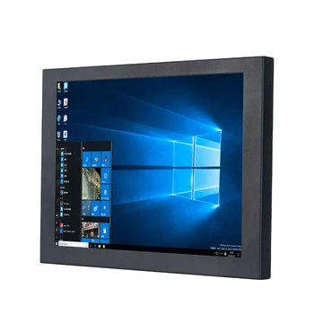 LCD 와이드 스크린 모니터 VGA HDMI DVI 인터페이스 금속 프레임, 산업용 저항 터치 스크린, 벽 마운트, 19 인치 디스플레이, 1440*900