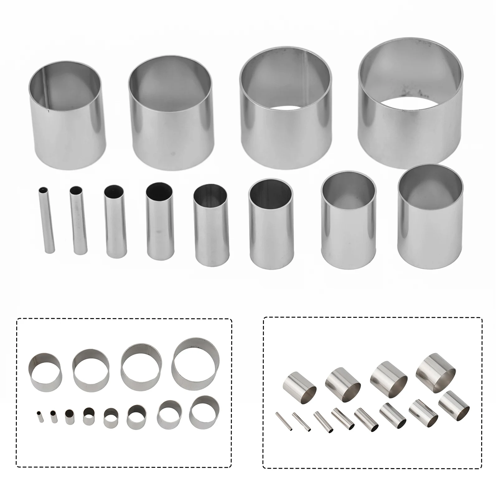 Description Picture 5 of item12Pcs /Set Hole Hollow Punch Cutter Set With Storage Case Silver Stainless Steel Cutter Molds Circle Clay Cutters DIY Moulds